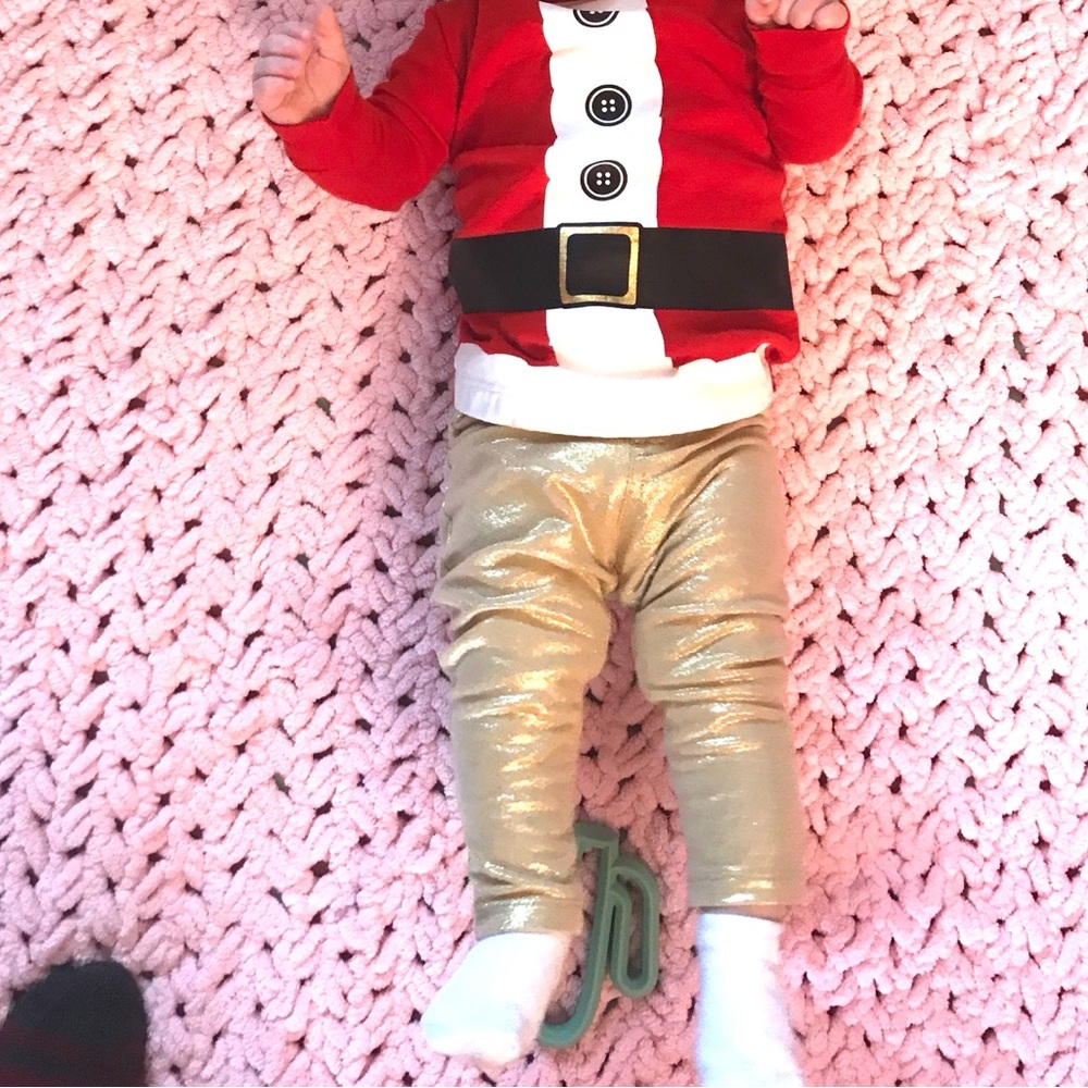 Red Baby Santa Top